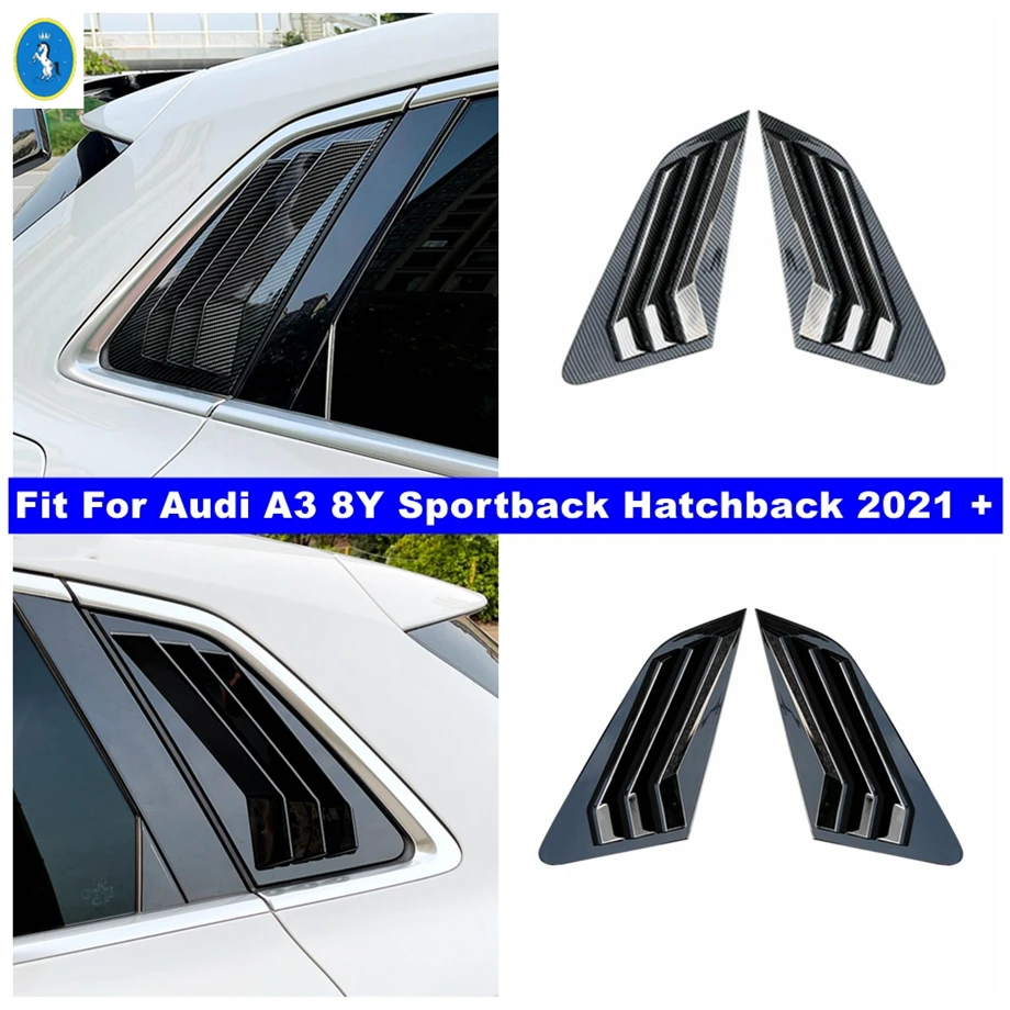 

Car Rear Window Louver Shutter Window Louver Side Vent Panel Cover Trim Accessories For Audi A3 8Y Sportback Hatchback 2021 2022