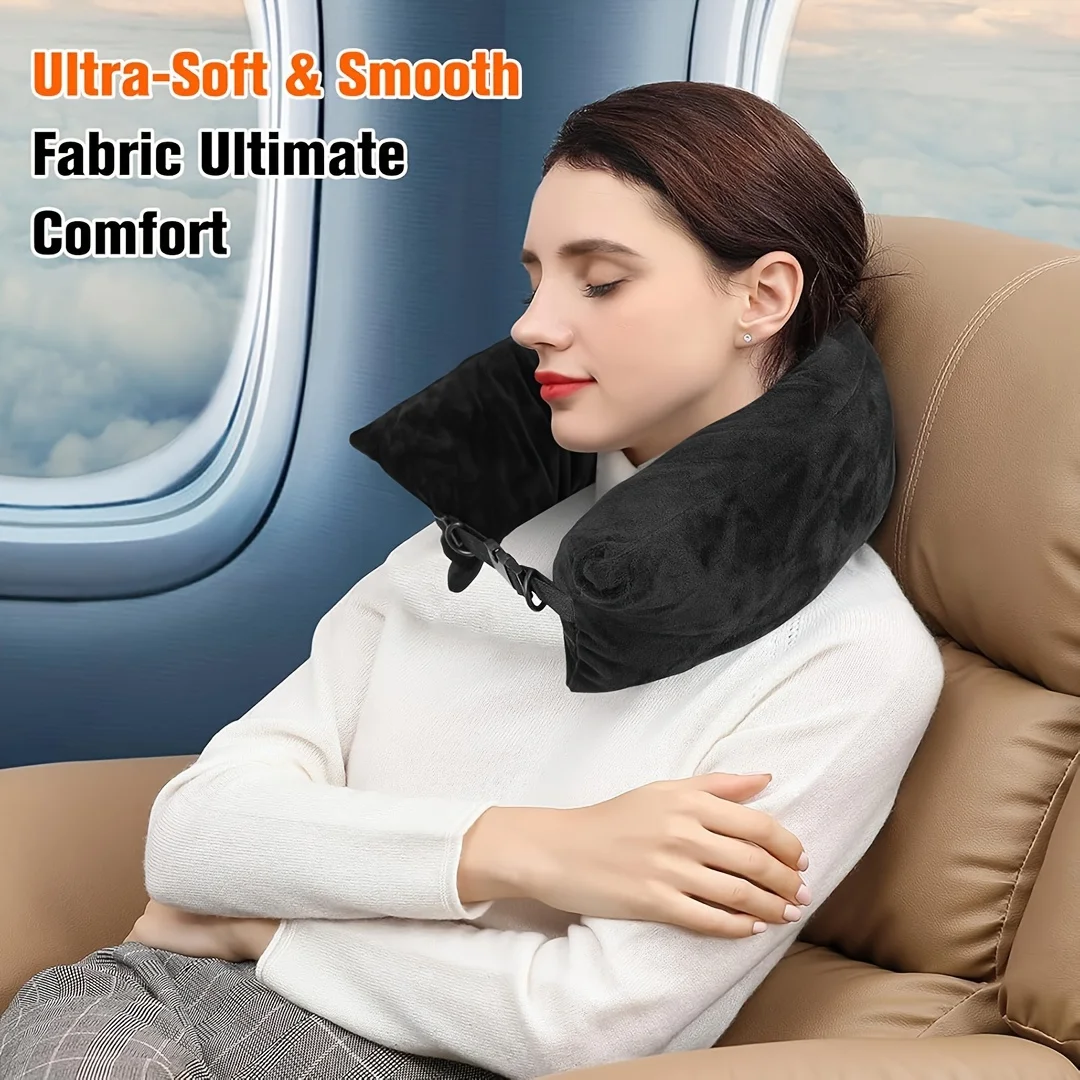 2pcs Reusable Travel Pillows Portable Folding Soft Clothes Stuff Storage Bag Neck Cushion Accessories for Airplane Car