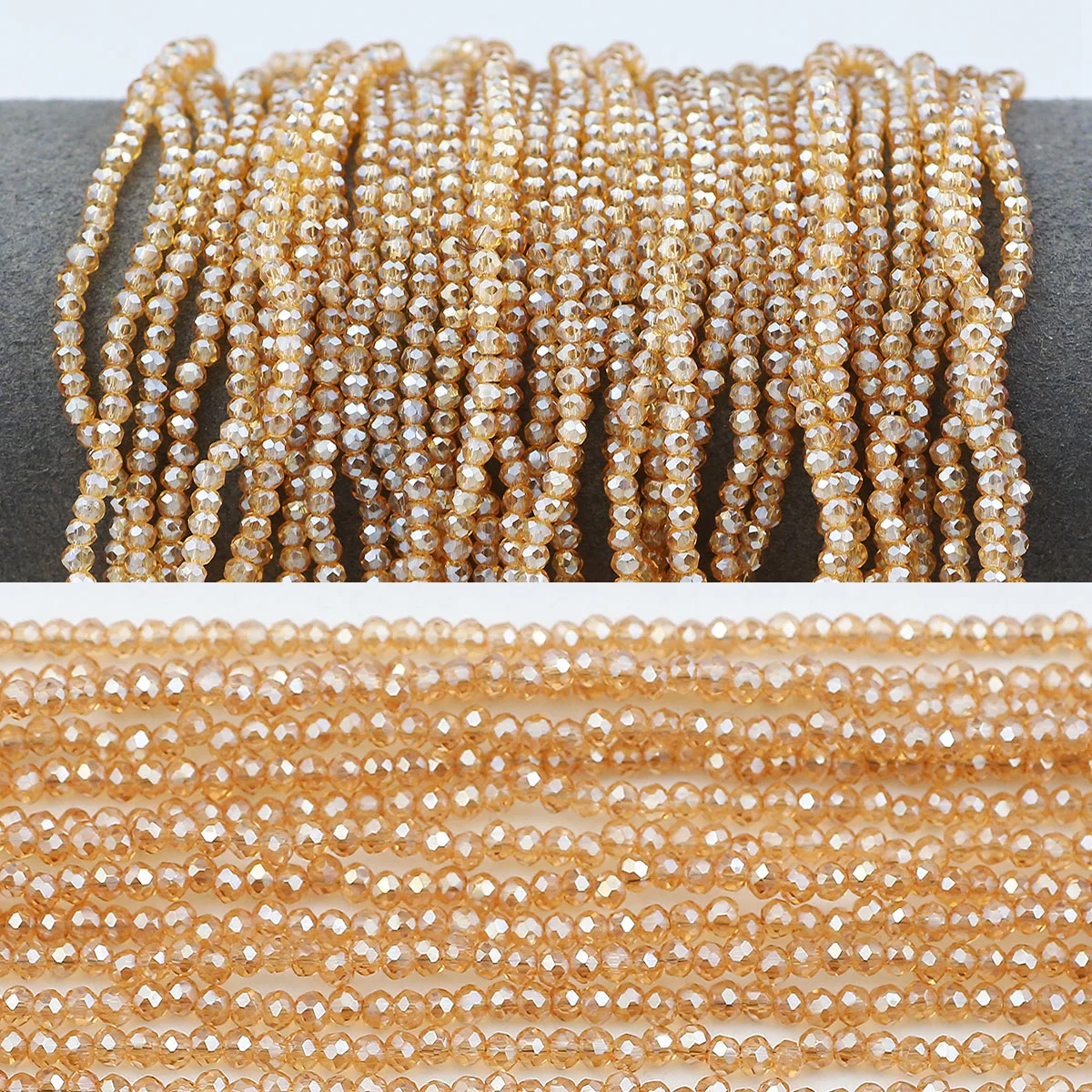 150-600 قطعة كريستال زجاج الخرز AB اللون 2.5 مللي متر الأوجه شقة مستديرة فاصل فضفاض الخرز لصنع المجوهرات أساور يدوية القلائد