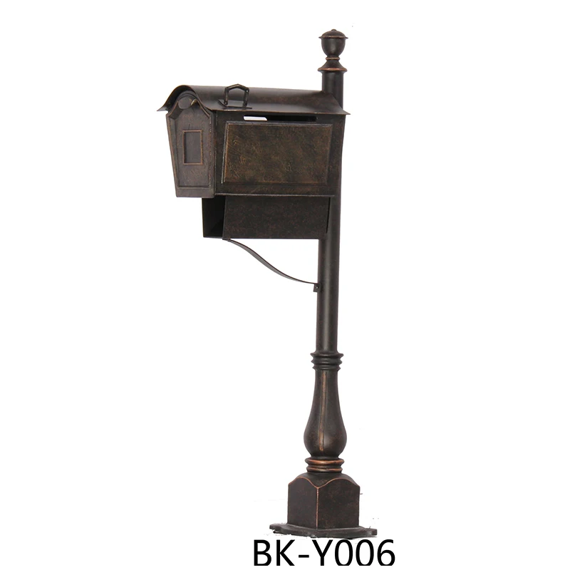 hm-Aluminum Free-Standing Durable Rustproof Waterproof Powder Coated Mailbox Flags 20L Capacity Easy Installing for Post Mailbox