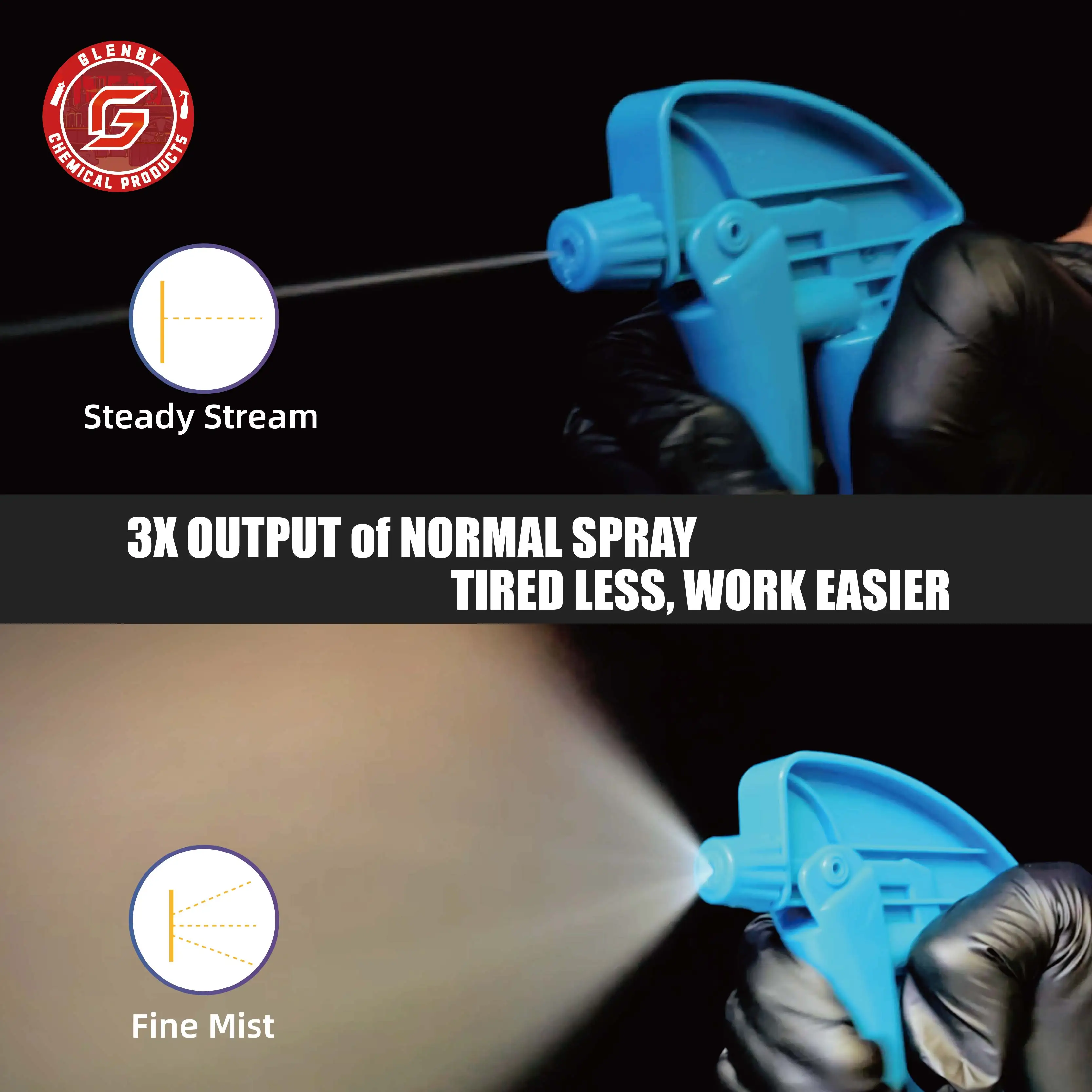 Plastic Empty Spray Bottles, For Cleaning Solutions,Bleach Spray, Professional Empty Spray Bottle,Sprayer with Adjustable Nozzle