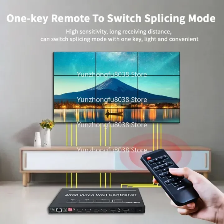 

5 Inputs 9 Outputs Video Wall Controller 2k 4k 8k Hdmi Tv Rotating Splicing Processor 1x9 3x3 2x9 3x6 HD Video Controller