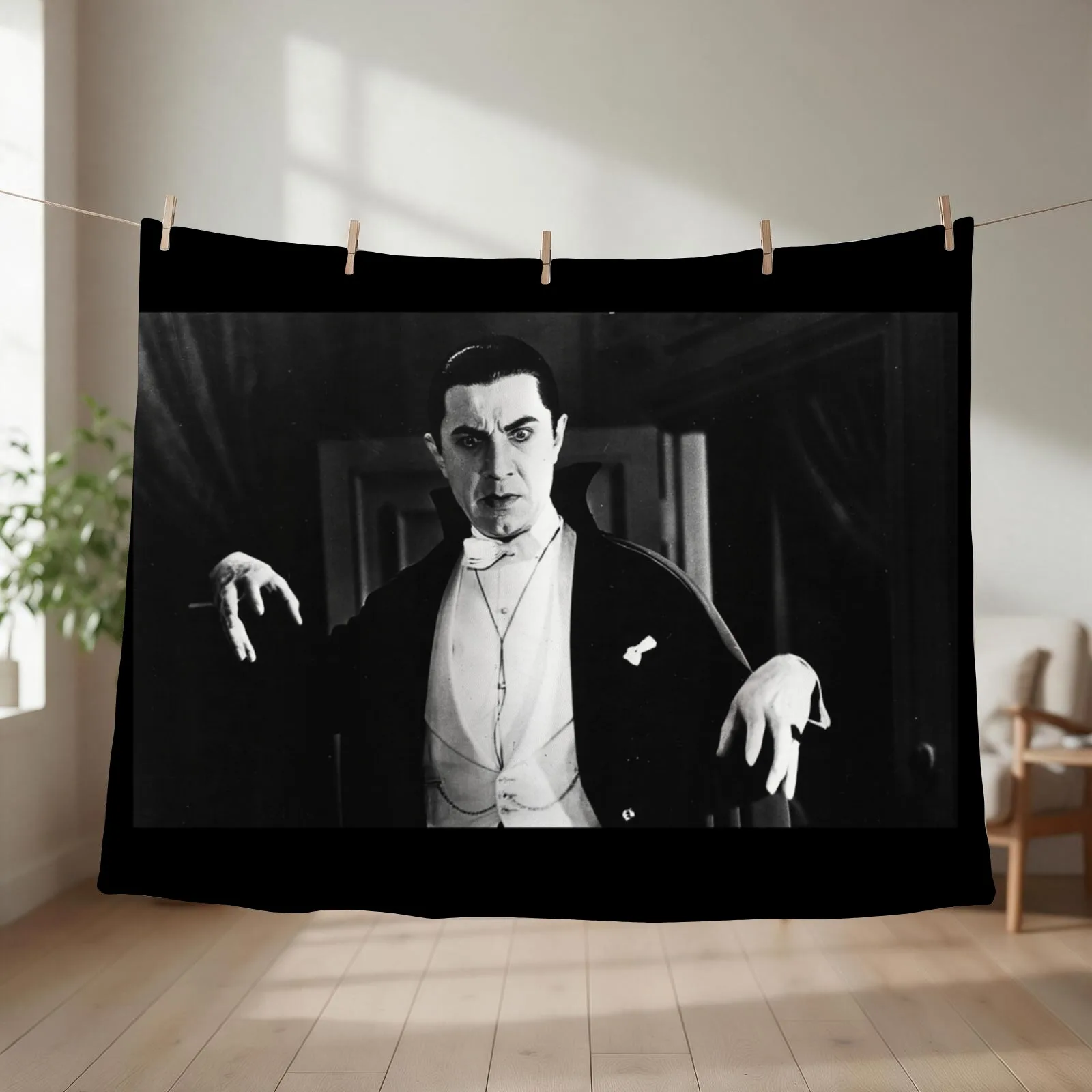 Classic Dracula Throw Blanket Flannel Decorative Throw Soft Big Furry Blankets