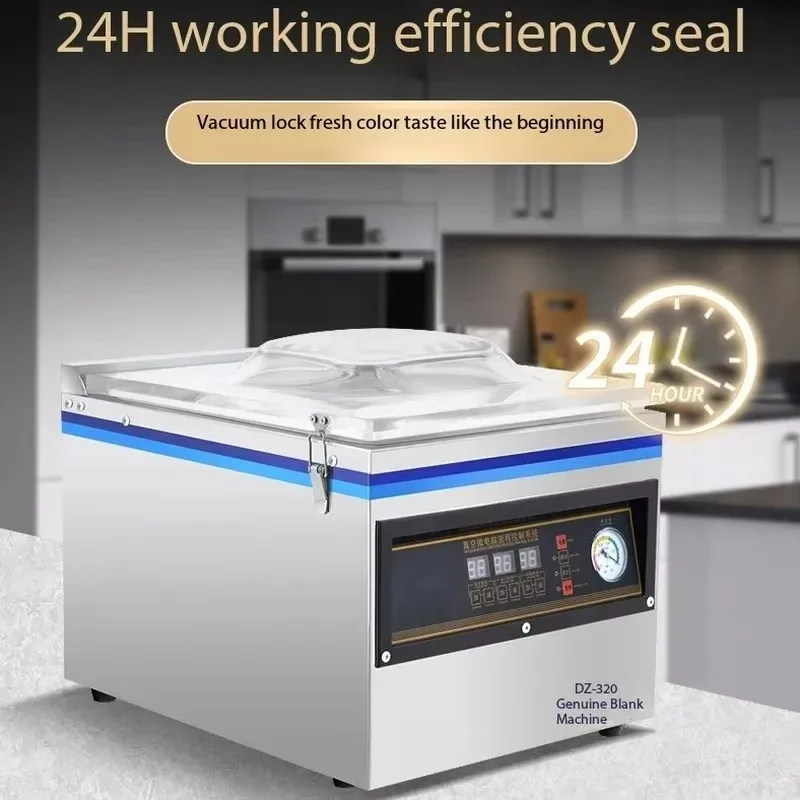 New Auto Desktop Small Vacuum Sealing Machine Dried Seafood Fruit Vegetable Bean Sausage Vacuum Packing Machine