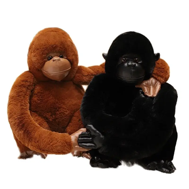 

Kawaii Simulation Gorilla Doll Plush Toy Ape Monkey Black Gold Just Lovely Net Red Rag Sent Boys Girls Birthday Gift Home Decor