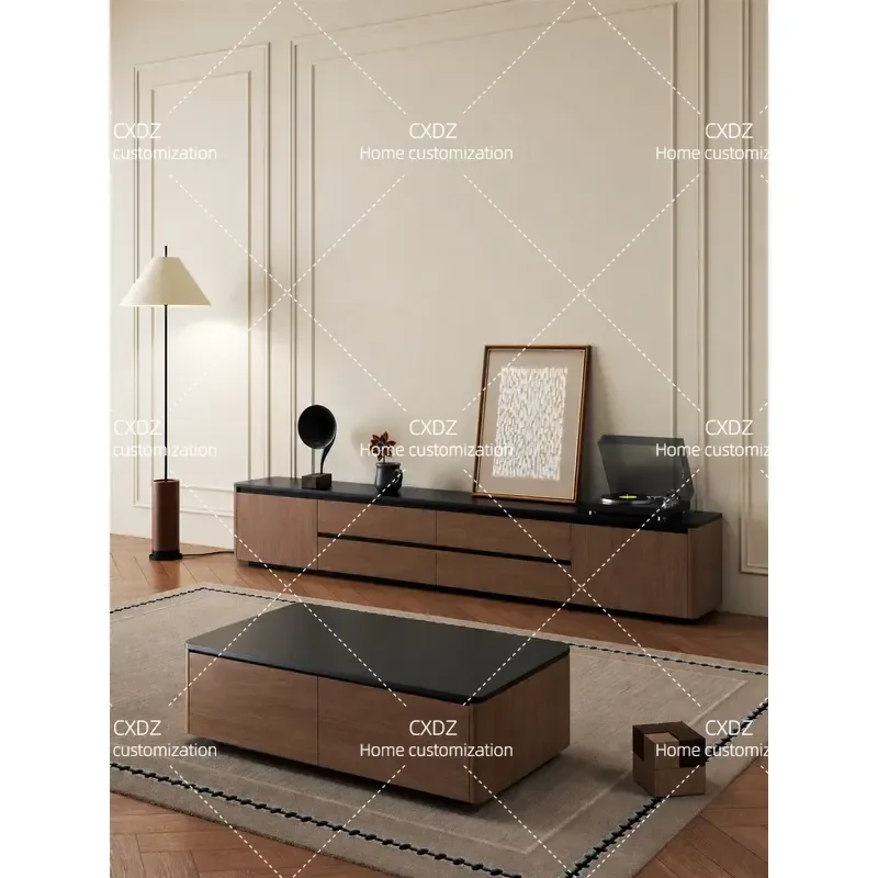 Huipinfang solid wood living room modern simple TV cabinet household economical and durable storage high-end cabinet