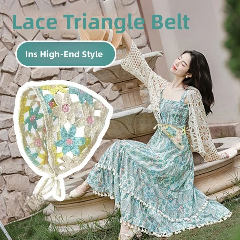 

Sweet Scarf Belt Women's Fashionable Waist Accessory Dress Belt High-End Feeling Spring 2026 Blue Fly Valley Brand