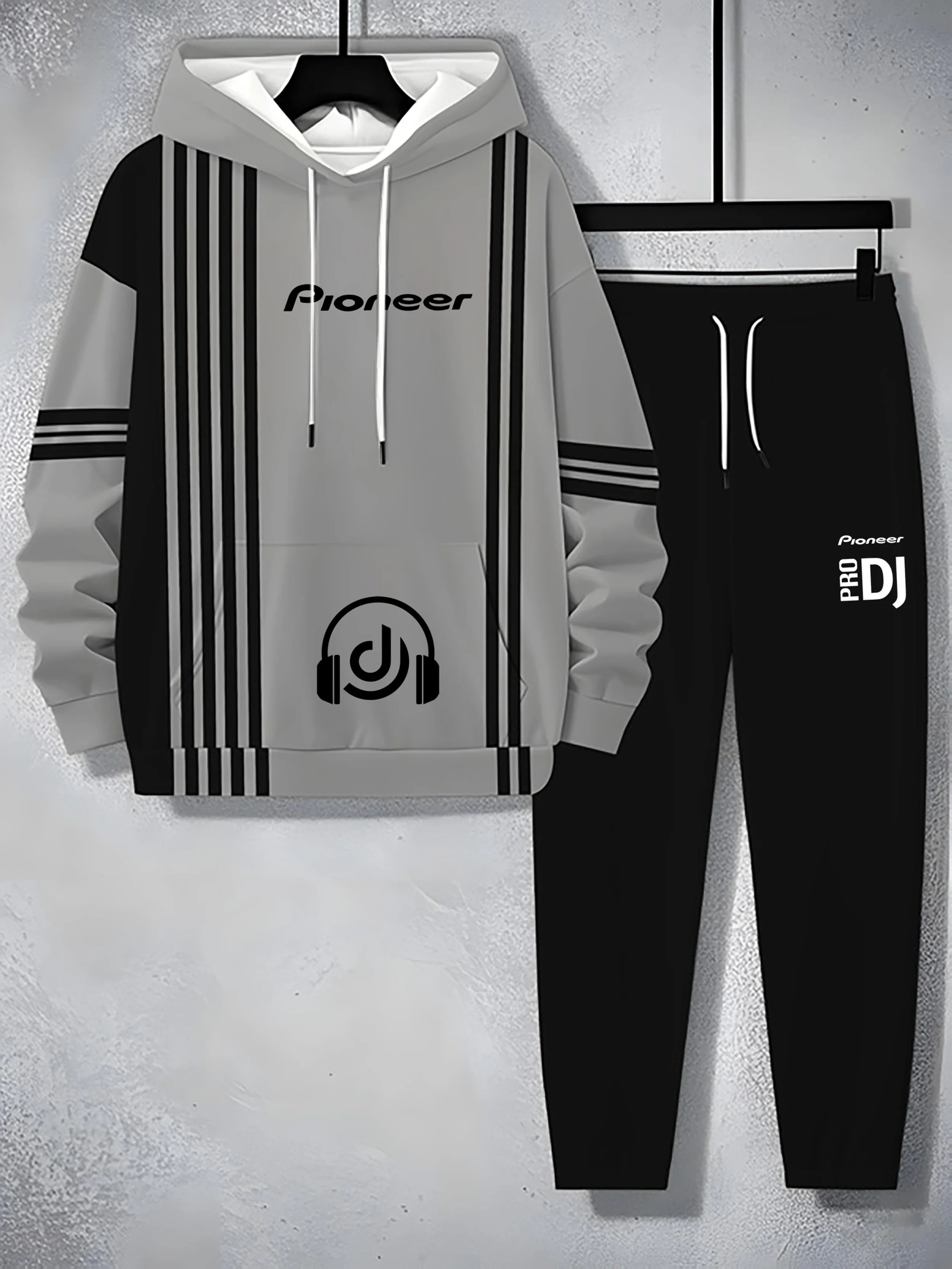 2026 خريف/شتاء جديد الرجال هوديي مجموعة Y2K موضة ملابس رياضية مجموعة الدافئة هوديي + السراويل 2 قطعة مجموعة فضفاضة غير رسمية #5