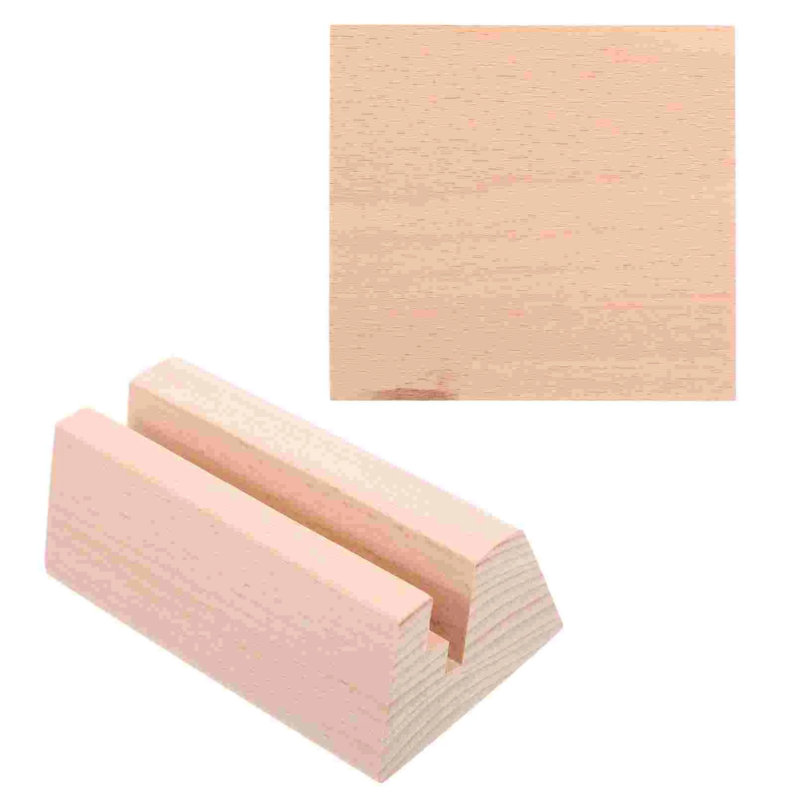 Desk Calendar Base Wallet Table Number Stands Retail Display Postcard Holder Wooden