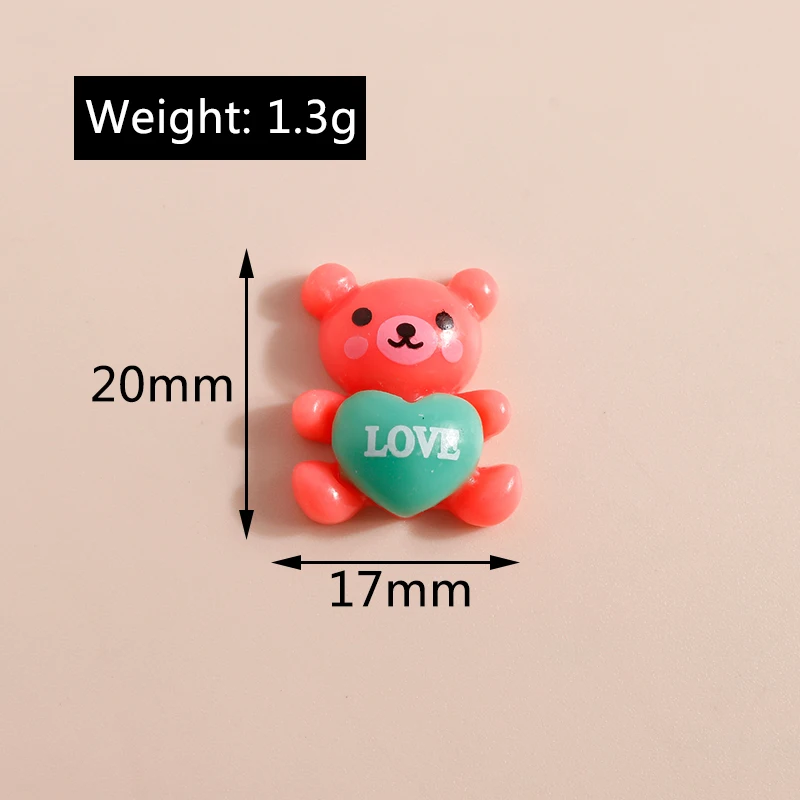 Leslie 10 Stück Niedliche Frosch-Anhänger aus Kunstharz, Flache Cabochons für Haarschleifen-Dekoration, DIY Schmuckherstellung Zubehör – Detail 10