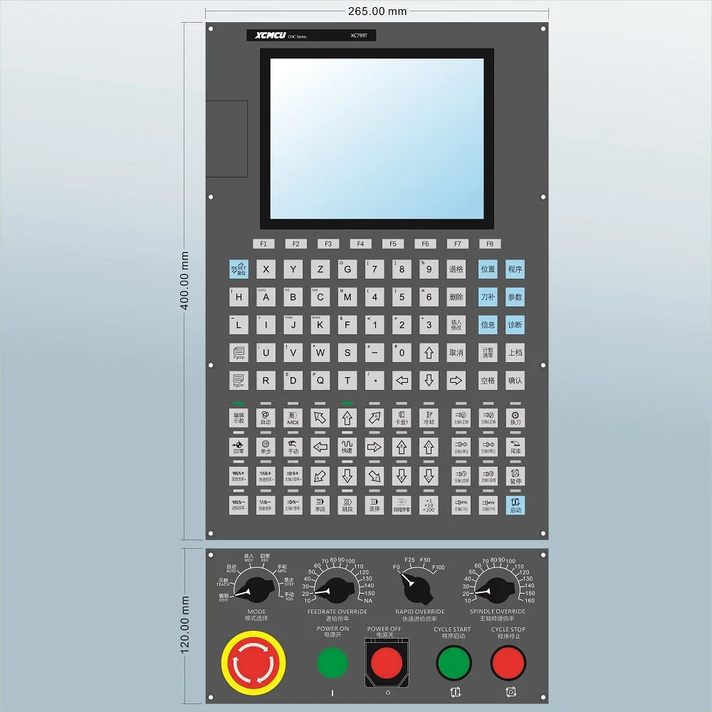 XCMCU XC799T 2/3/4/5/6 Eksen Çok fonksiyonlu CNC torna sistemi FANUC G kodu