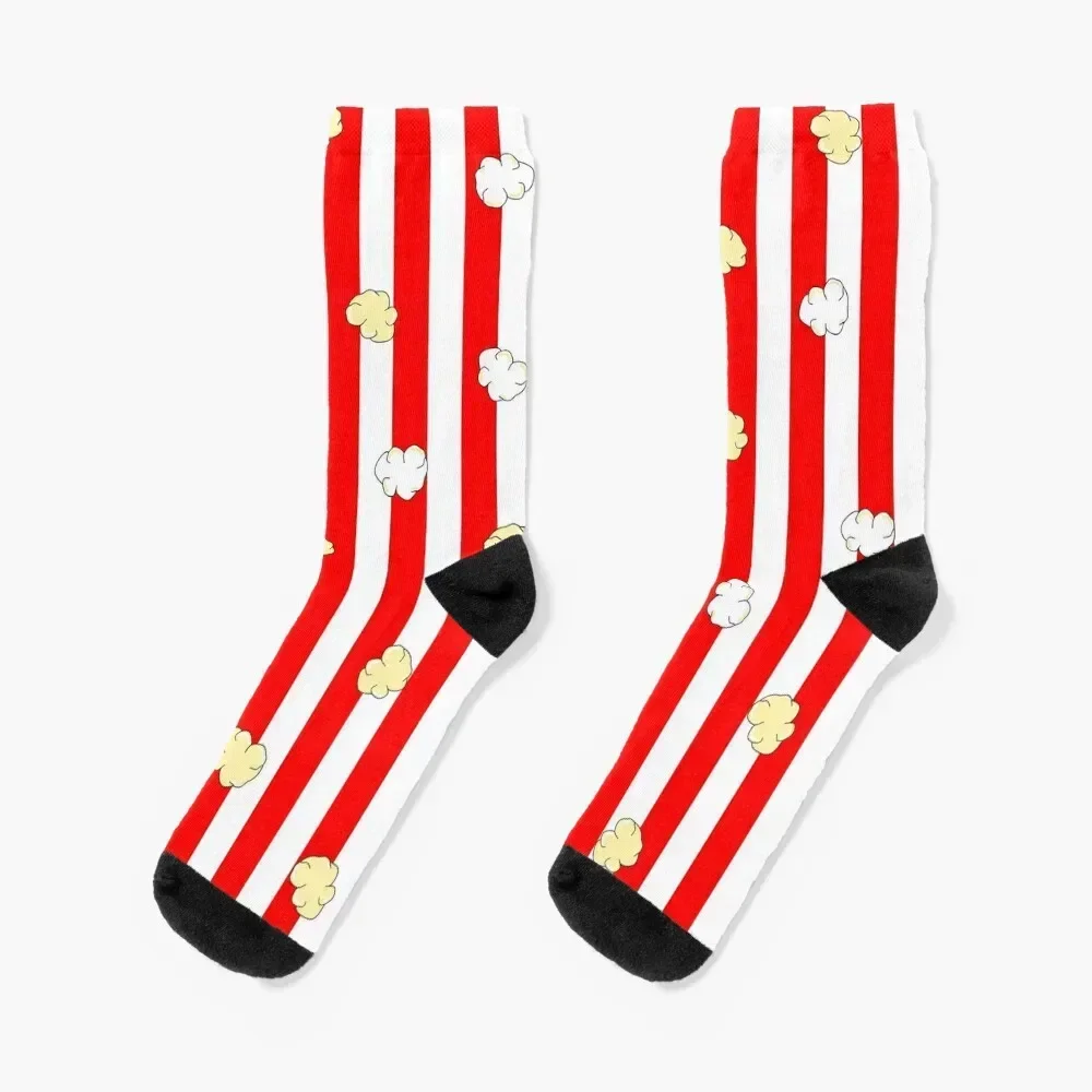 Popcorn Red Stripes Socks Heating sock gift aesthetic Socks For Men Women's