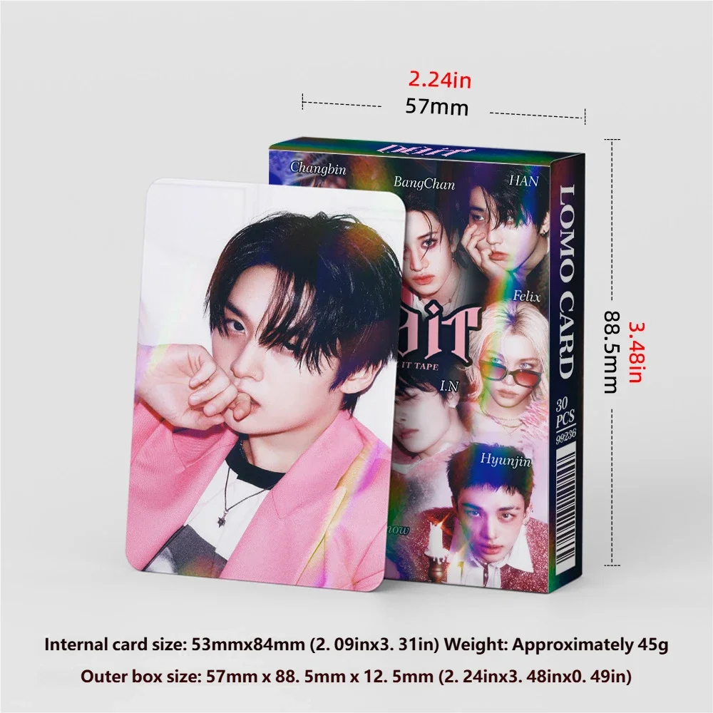 30 kart laserowych STRAYKIDS nowe, specjalne, DO IT, flash card, skzoo, gadżet z gwiazdami, fotokarta, dwustronna karta LOMO, prezent