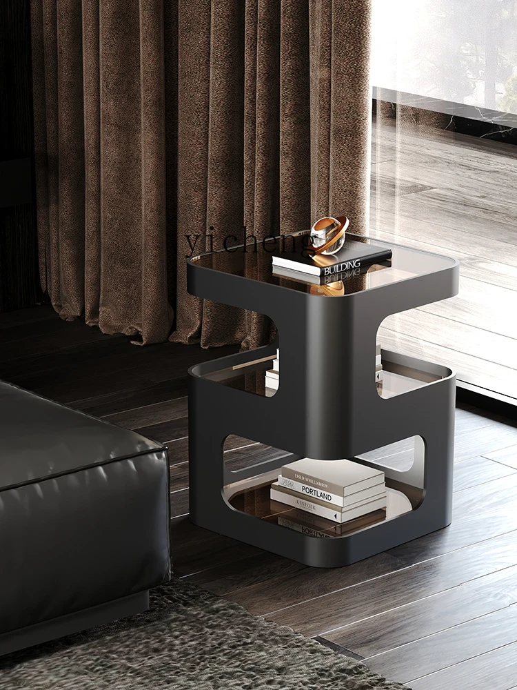 ZC Simple Modern Sofa Side Table Home Bedside Table Balcony Corner Table Hotel Creative Bedside-Use Side Cabinet