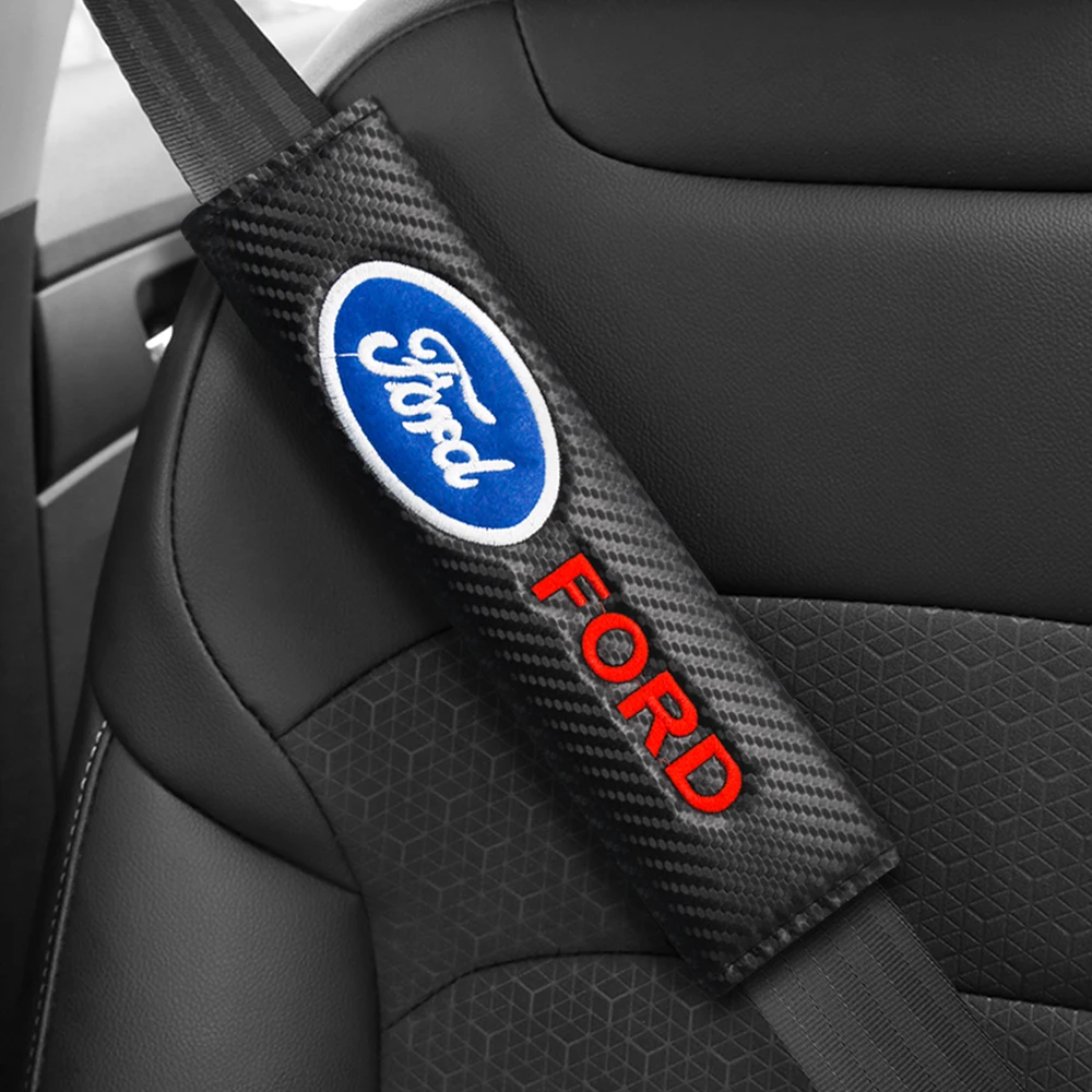 Car seat belt Shoulder Cover Breathable Protection Pad Interior For Ford Ecosport Edge Figo Flex Focus Fusion Fiesta Accessories