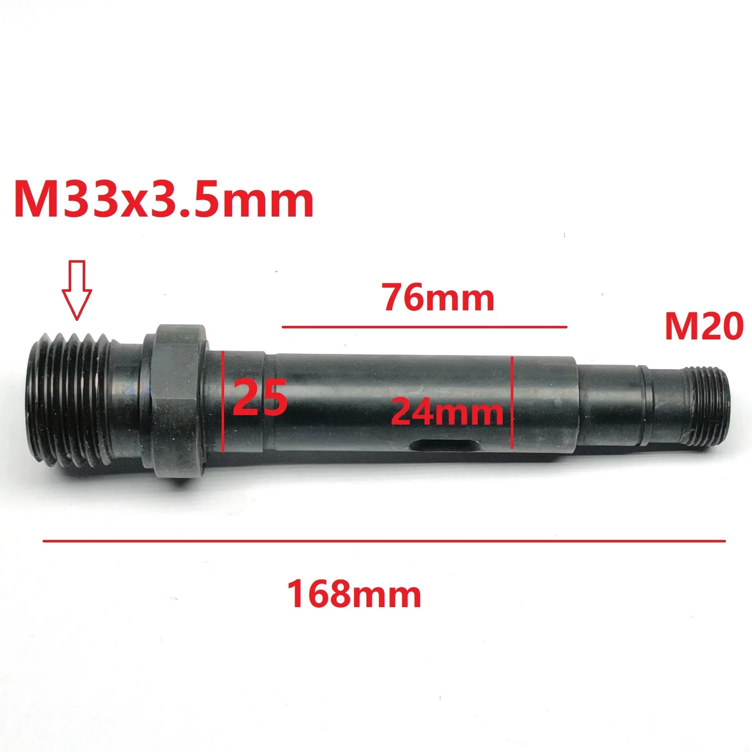 M33x3.5mm M33 Diameter 24mm or 25mm Woodworking Lathe Headstock Spindle Shaft DIY Cutter Fit Wood Chuck Rust Prevention