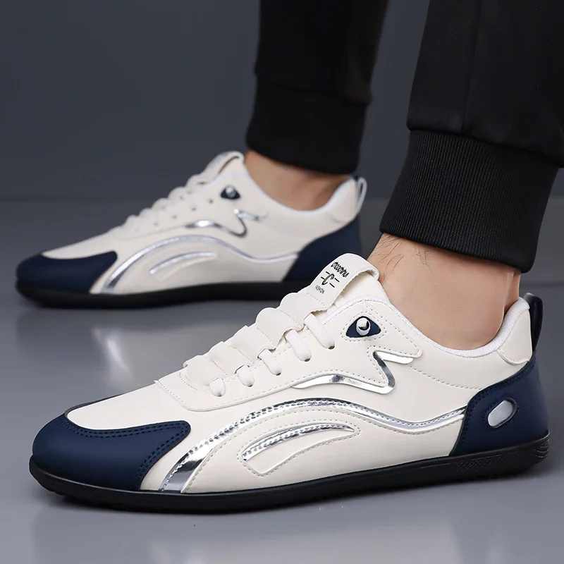Fashion Casual Sneakers Men Designer Shoes Outdoor Non-slip Men's Sports Shoes Comfy Low-cut Pu Leather Sneakers Man Trainers