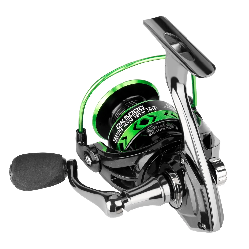 

DEUKIO Series Spinning Fishing Reel,5.2:1 Gear Ratio,Max Drag Power 26 LB,CNC Metal Wheel Seat for Freshwater Saltwater Fishing