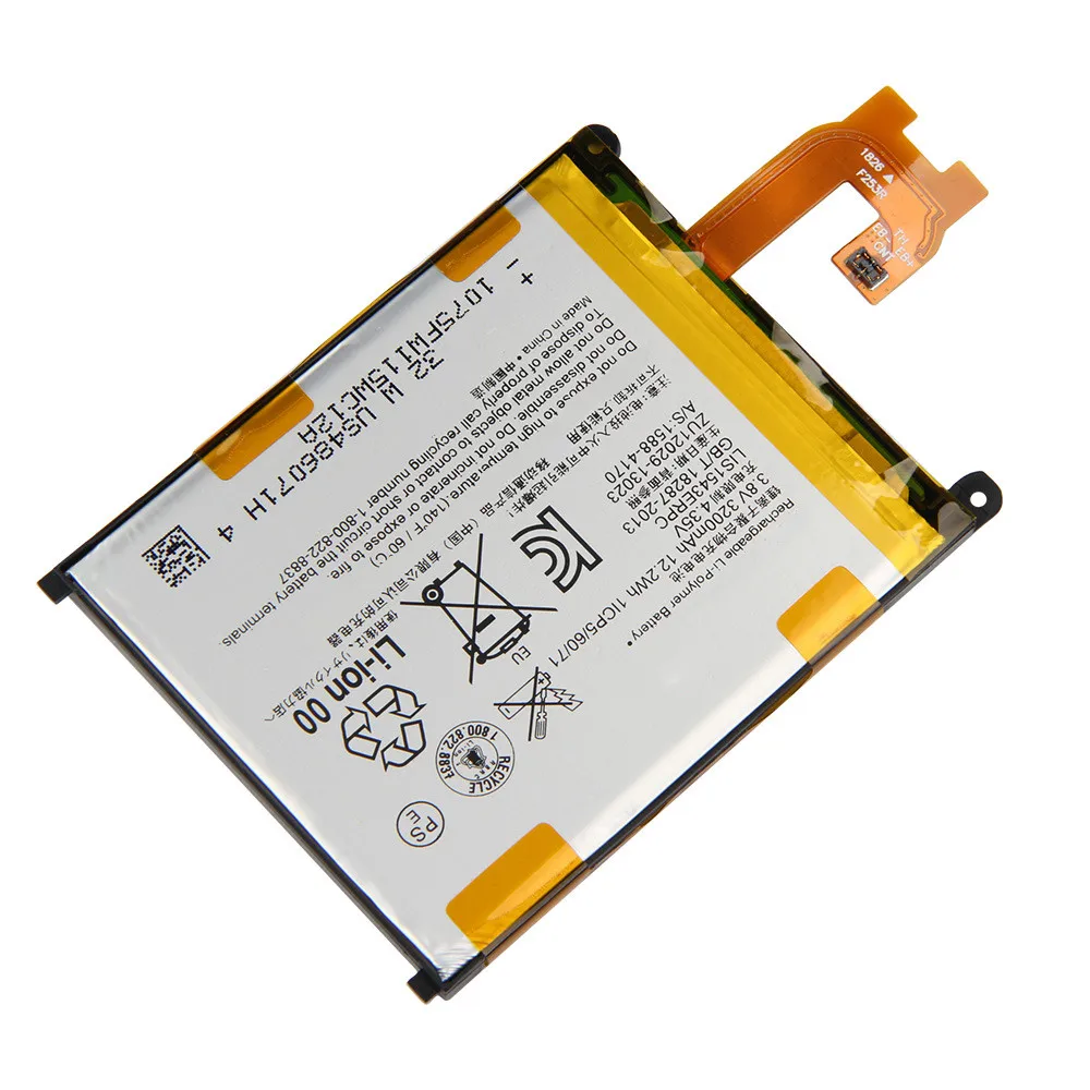 Production in 2024 Replacement Battery LIS1543ERPC For SONY Xperia Z2 L50w Sirius SO-03 D6503 D6502 Phone Battery 3200mAh