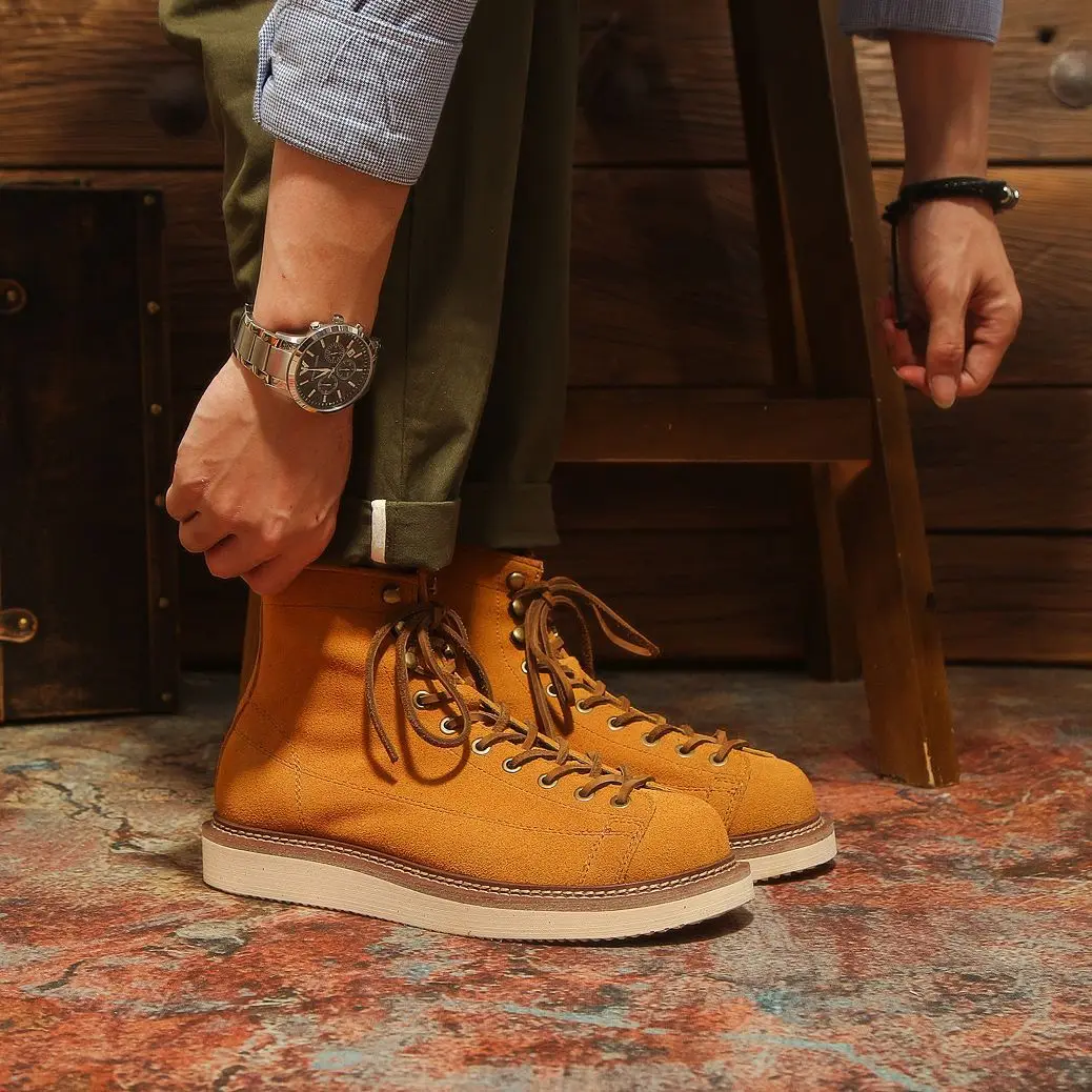 KOWM Botas Senderismo Piel Vacuno Impermeables Hombre Trekking Tobillo - imagen 4