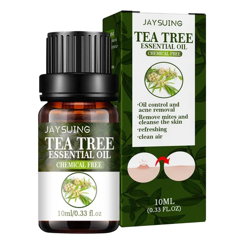 Imagen 2 del producto Aceite esencial de árbol de té, compuesto de planta hidratante, control de aceite, elimina los poros, antiacné, hidratante, ilumina el cuidado de la piel facial, 10ml
