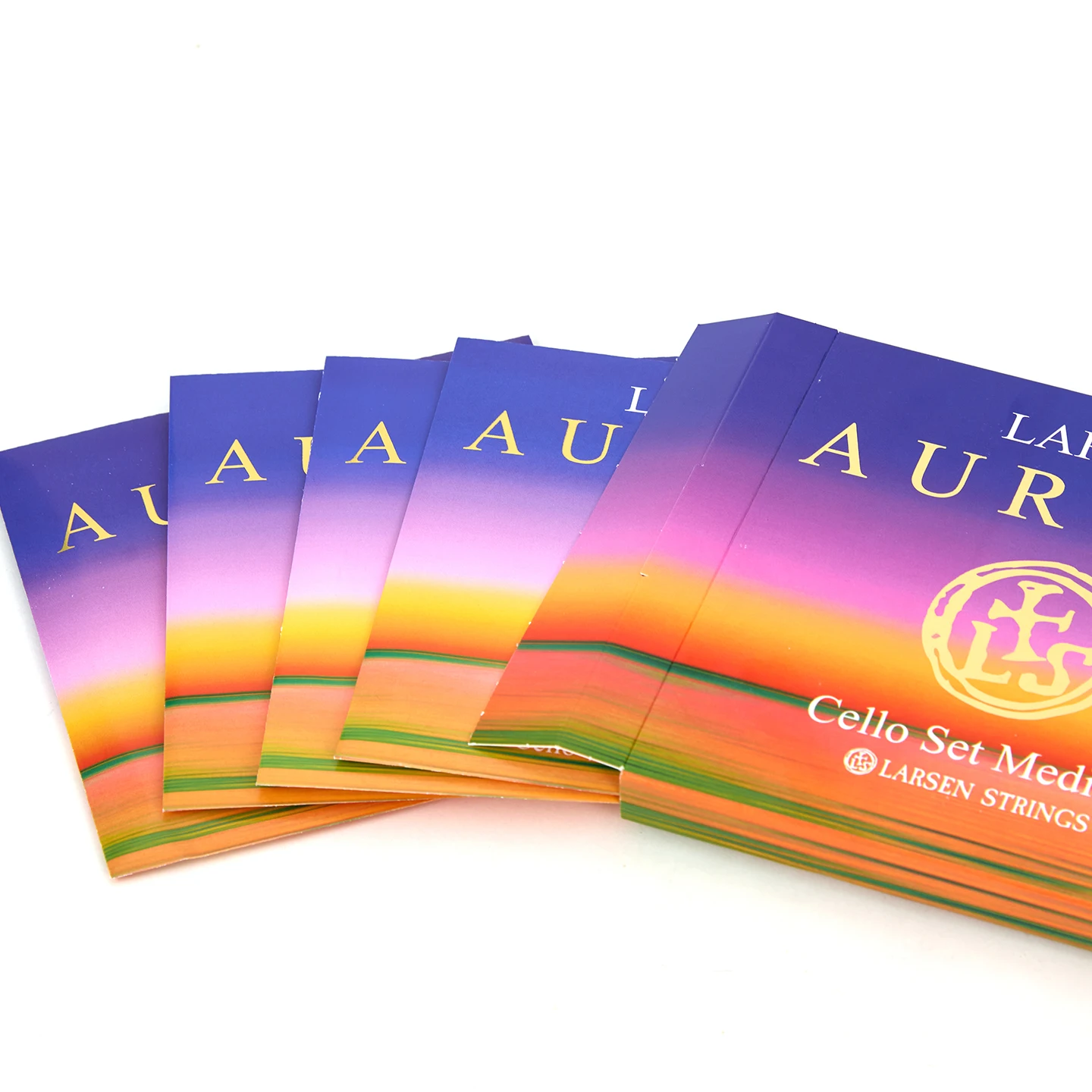 LARSEN Aurora Cello Strings Set Solid Steel Core Corrosion-resistant Alloy Winding Medium Tension Available in 4/4-1/4 Sizes