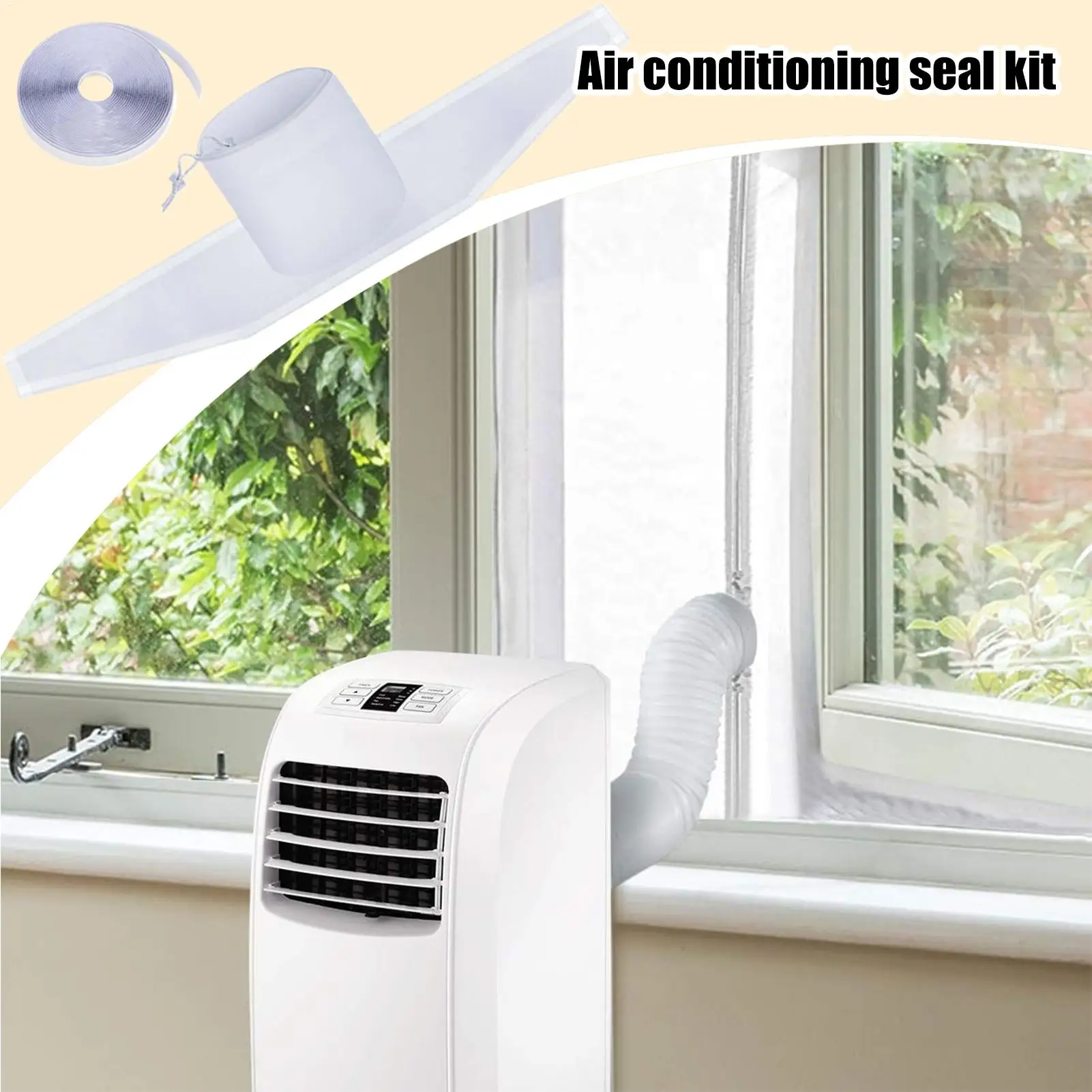 Air Conditioner Window Seal Window Vent Kit Weatherproof Energy-Efficient Air Exchange Guard For Dorm RV Temperature Control