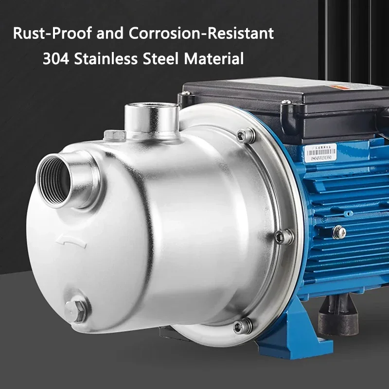 Household Tap Water Pipeline Booster Pump Stainless Steel Self-priming Pump Jet Pump Rust-Proof/Corrosion-Resistant Water Pump