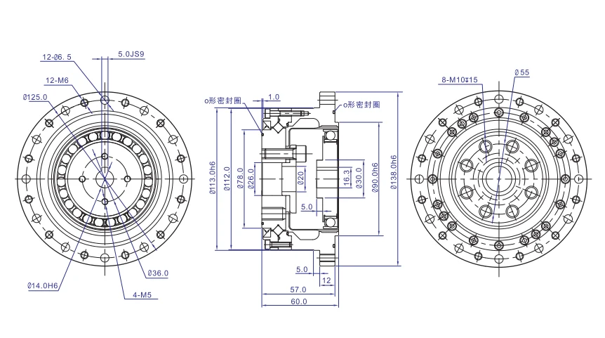 Factory Supply HFUC 32-30-2UH Precision manipulator Harmonic reducer Ratio with custom OEM