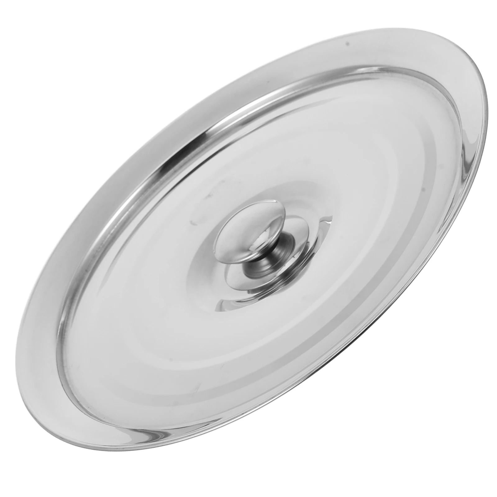 

Kitchen Container Cover Stainless Steel Universal Lid for Pots Cooking Utensils Silver Pan Lids Storage Thick Edge Fits