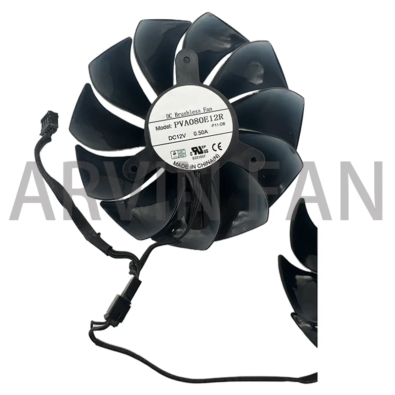 Original Double Fan Placa Gráfica de Refrigeração, Brand New, PVA080E12R-P11, 12V, 0.50A, 4 Line