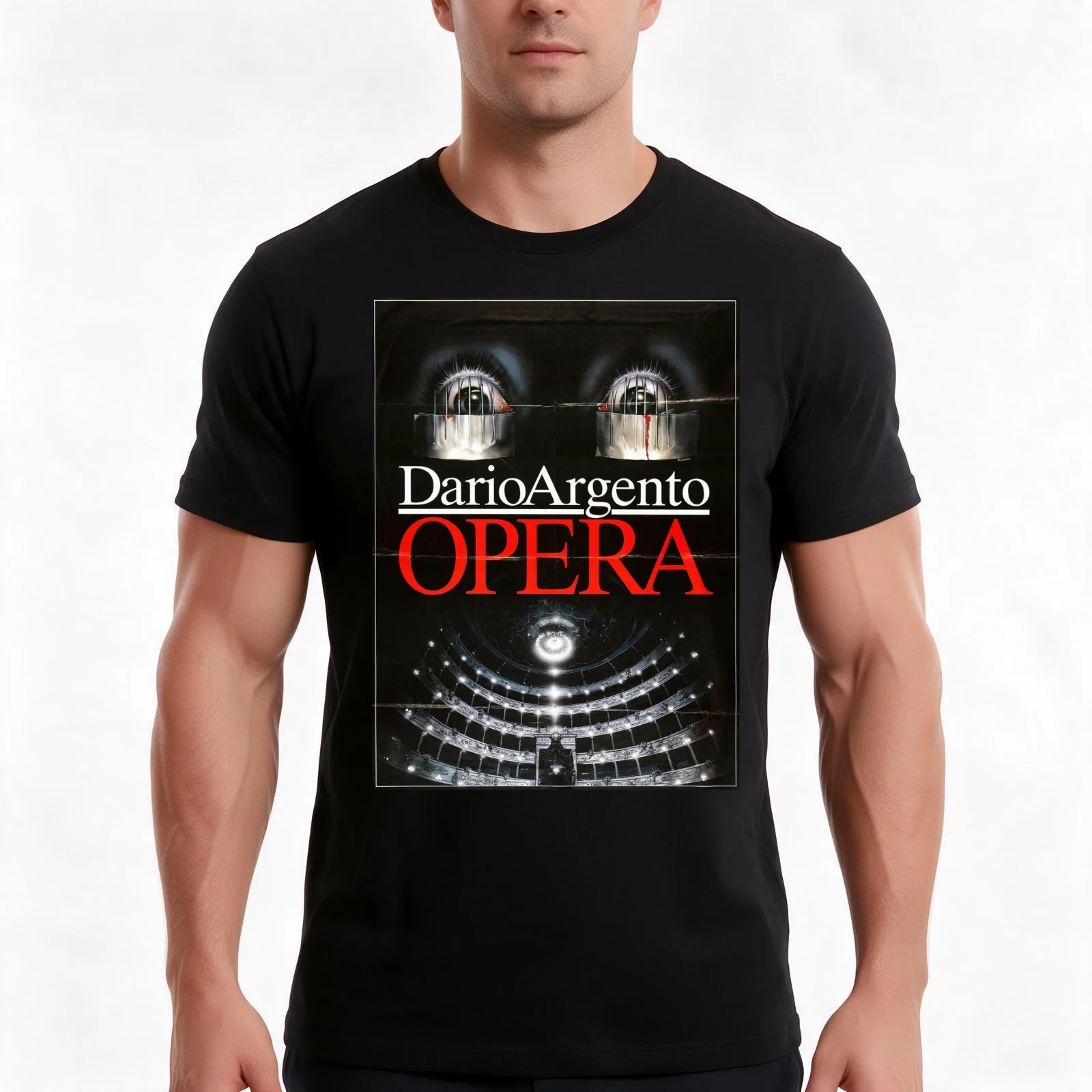 Dario Argento Opera T-Shirt Summer Casual Cotton Tee Oversized Streetwear Tops Vintage Graphic Print Loose Fit Short Sleeve
