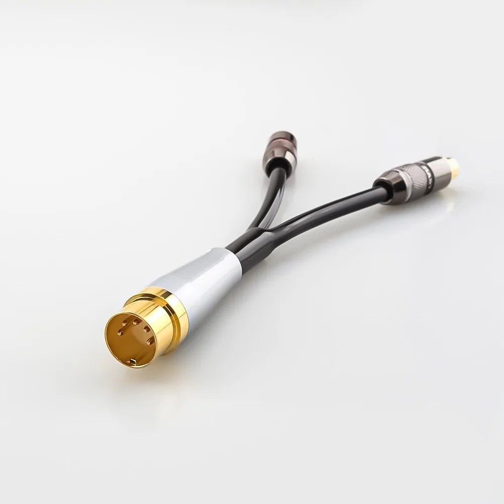 Viborg 5 Pin DIN Male Plug to Dual 2 RCA Female Jack Stereo Adapter Cable for B&O Bang Olufsen Naim Quad Vintage Amplifier