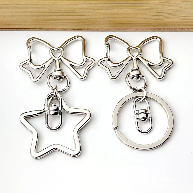 6-12 Stück Bogen Schlüsselanhänger Figur Acht Schnalle Stern Schlüsselanhänger Auswurfsschnalle DIY Spielzeug Schmuck Anhänger Link Herstellung Großhandel – Detail 7
