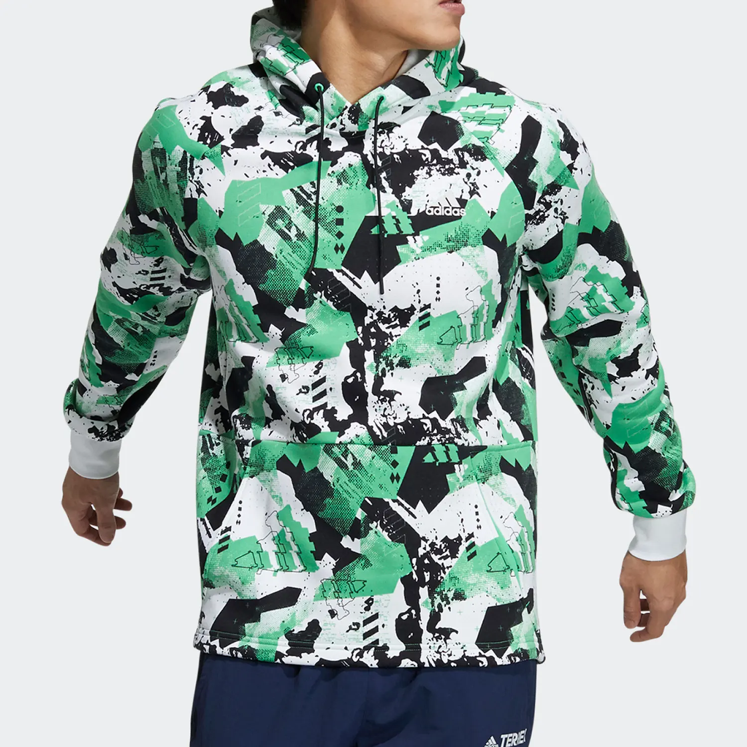

Adidas genuine Fashion Trendy Men's Printed Hoodie with Velvet H13810