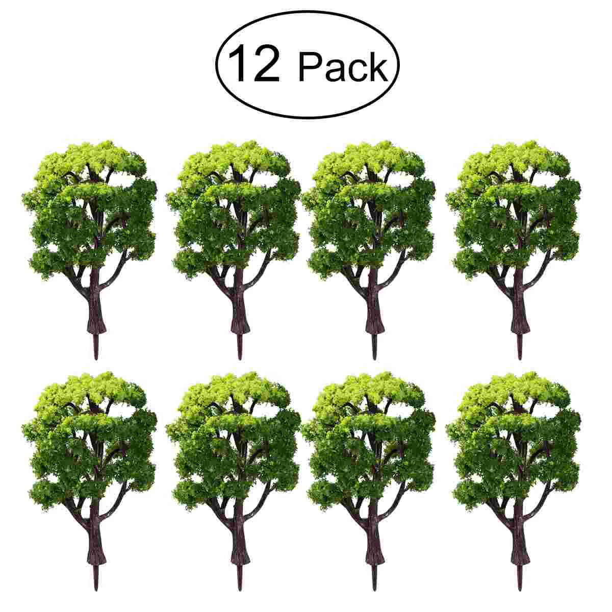 

WINOMO 12pcs 1:50 Train Scenery Landscape Model Trees (Green) Green model tree Scenery model tree Green landscape tree