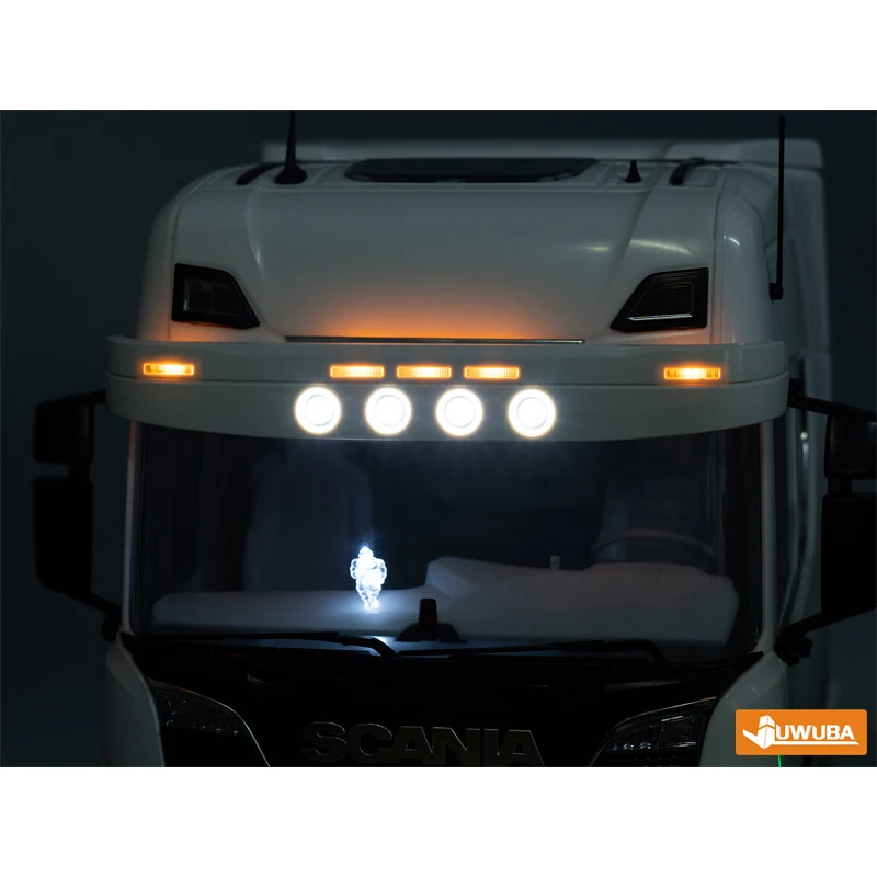 JUWUBA-Lámpara de luz LED para camión teledirigido, visera solar de simulación para 1/14 Tamiya SCANIA 770S 6X4 56368 8X4 56371, accesorios de actualización de coche