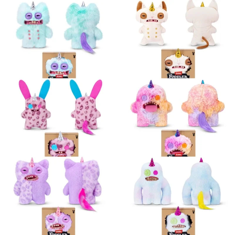 

2026 New Fuggler Fugglercorn Ugly Cute Unicorn Plush Toy Pink Heart Print Funny Stuffed Collectible Doll For Adult Home Decor