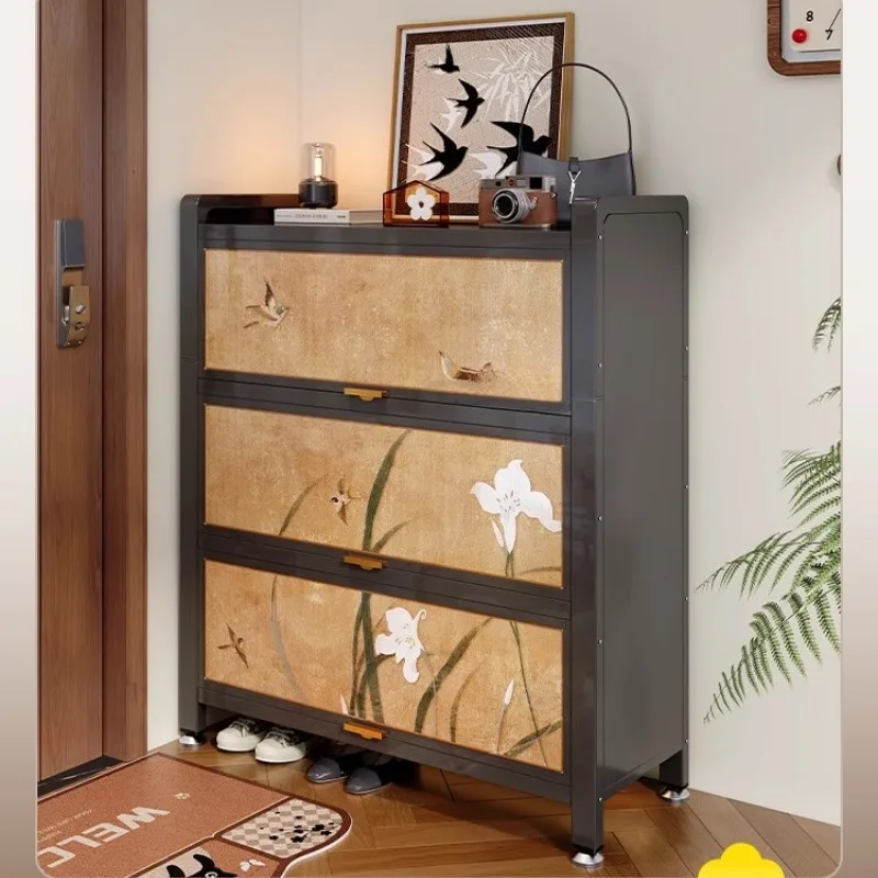 

Household entrance entrance storage integrated cabinet 2025 new model against the wall, large capacity multi-layer