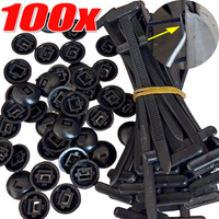 10-100pcs Nylon Universal Cable Tie Buckle Pin and Button Zip Ties Self-Locking Fixed Cables Zip Tie Wire Fastening Straps