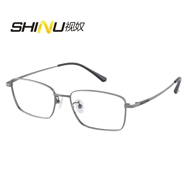 SHINU brand Titanium Glasses men reading glasses 3.0 myopia 6.5 diopter lenses fast shipping myopia glasses no astigmatism