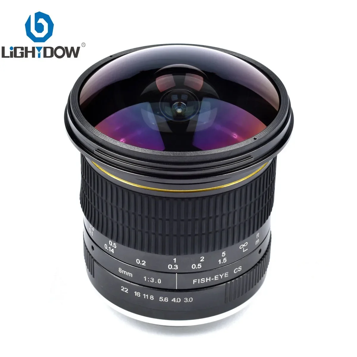 Lightdow Aspherical Circular Camera Lens 8mm F/3.0 Ultra Wide Fisheye Lens for Canon DSLR 550D 650D 750D 77D 80D 1100D  Cameras