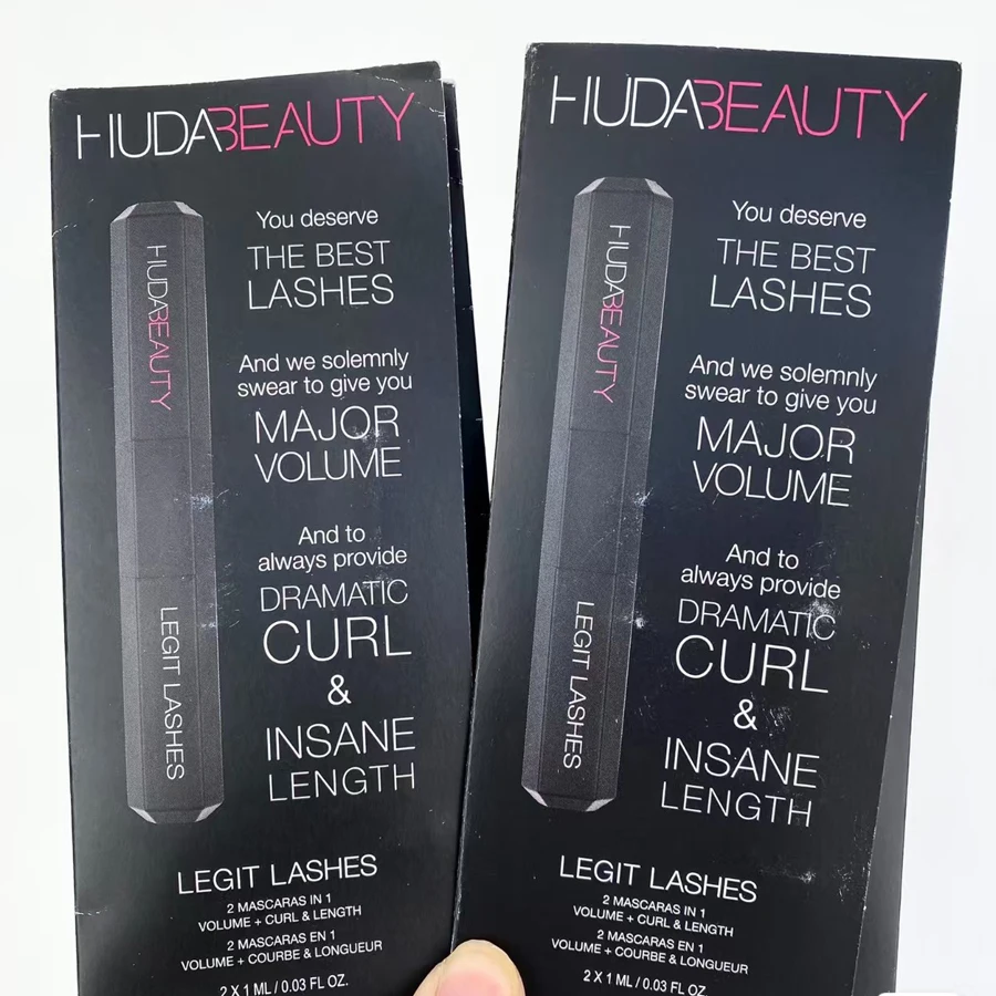 2ml rozmiar próbki Huda Legit Lashes natychmiastowe przedłużanie rzęs makijaż rzęs pełniejsze pomnożone ekstremalne podkręcenie szybkoschnące rzęsy uroda