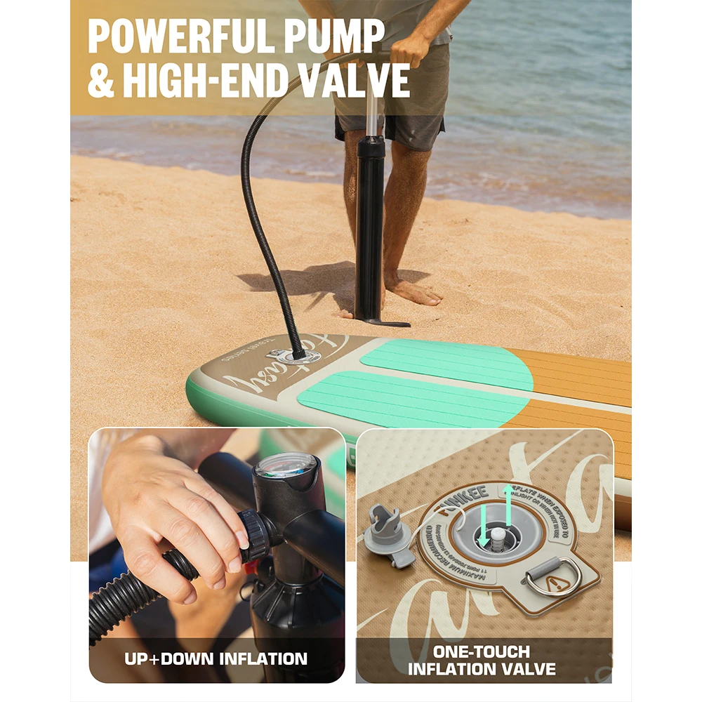 FUNKEE PIPPLE STD مقاوم للماء نفخ مجداف مجلس 11'x34''x6 ''الكبار الدائمة نمط المائية لوح تزلج على الماء كاياك الصيد السباحة #4