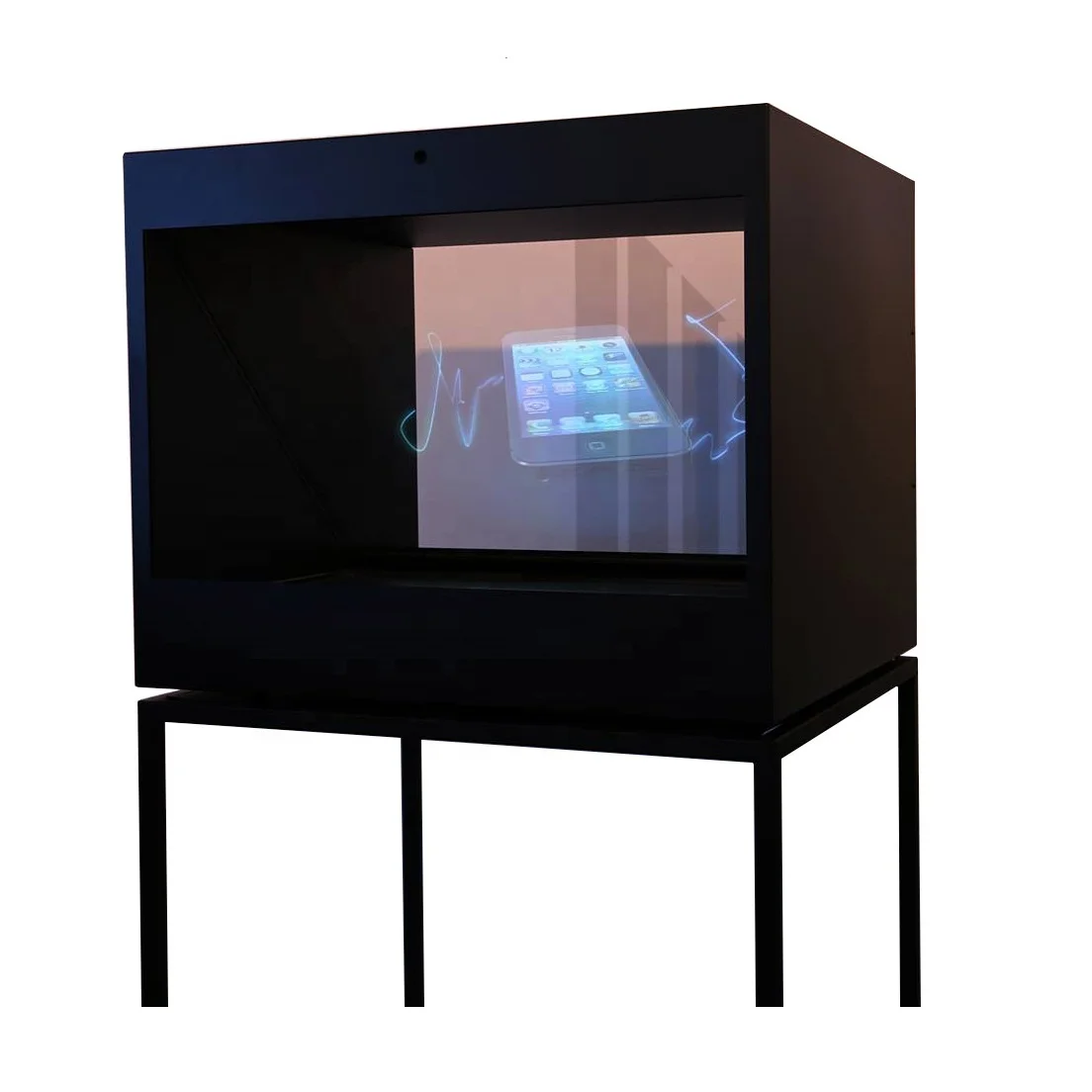 22inch holographic display 3D pyramid display cabinet holographic advertising equipment