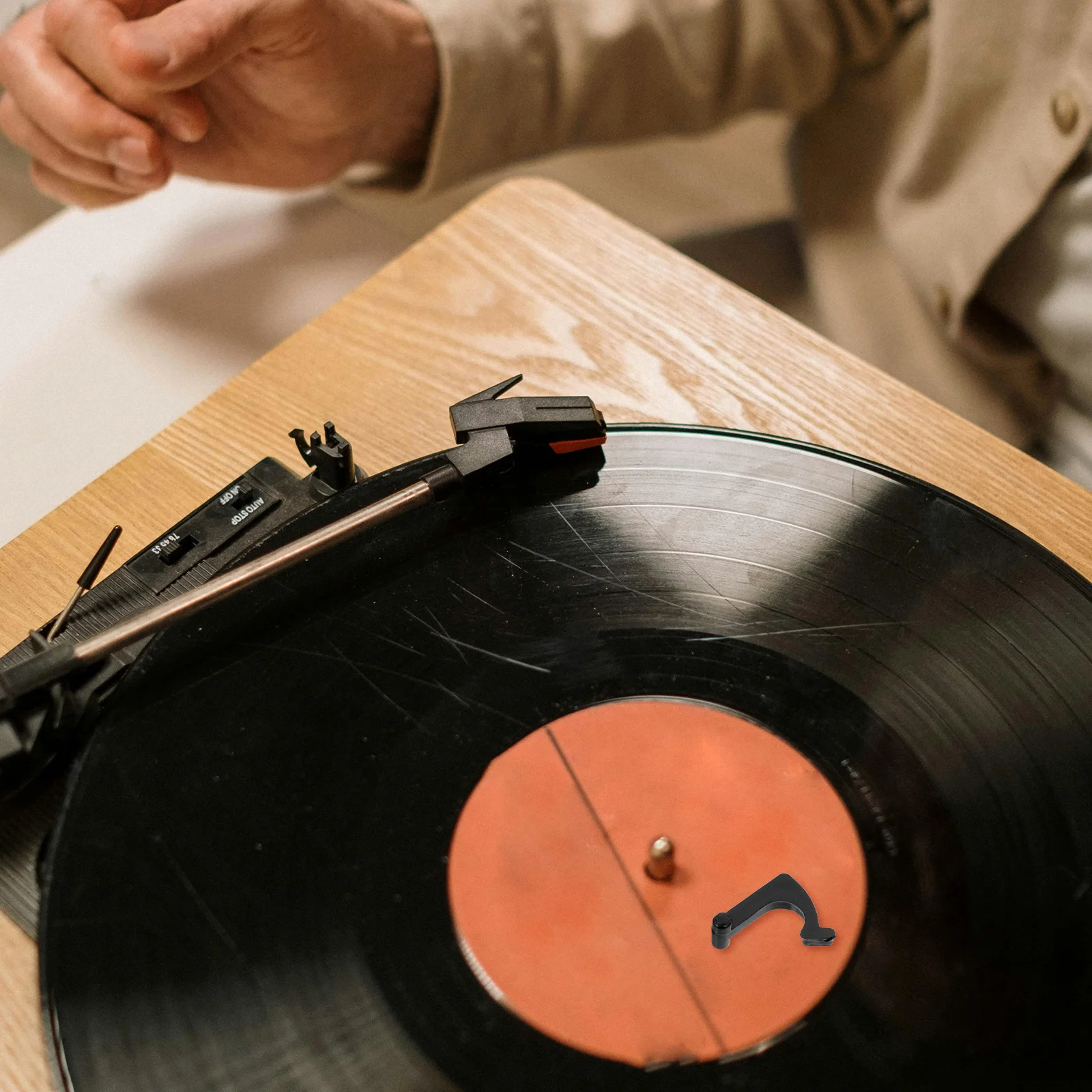 Soporte para tocadiscos de hierro, fijador de brazo de tono estable para piezas de equipos de Dj, accesorios para discos de vinilo, 4 Uds.