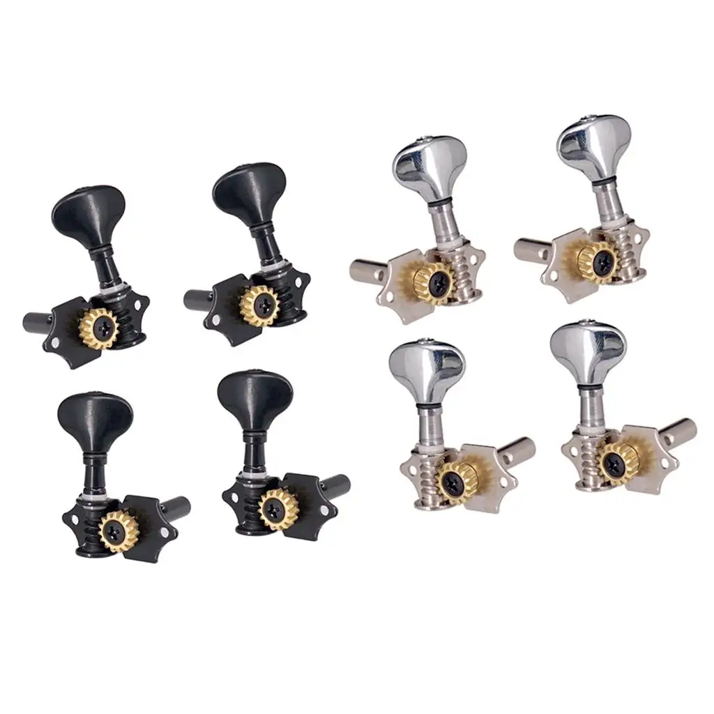 2R + 2L Ukulele Open Tuners Tuning Key Pegs Machine Head Set Electric Ukulele Replacement Accessories