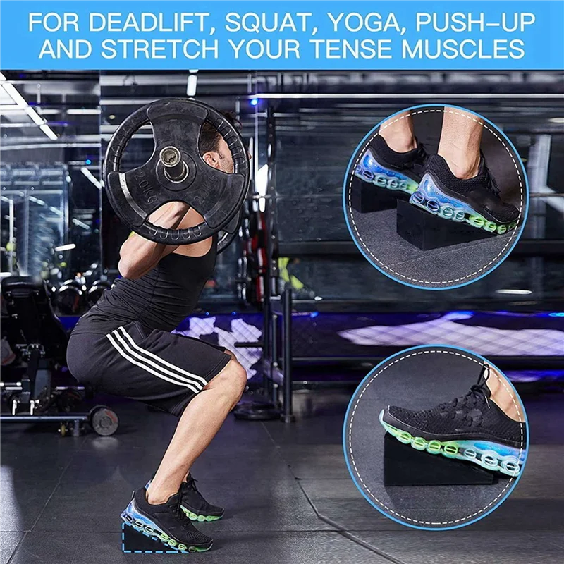 

RTENTE-10 Pcs Yoga Mats, Adjustable Squat Ramp, Incline Board Improve Strength For Squat And Deadlift