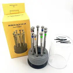 Watch Repair Tool Set 9PCS Screwdriver Rotating Base Pure Steel Screwdriver 5978 Various Sizes Screwdrivers Non-slip Base