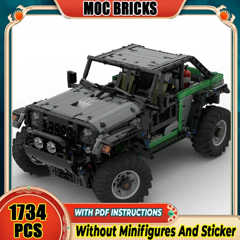 

Moc Building Block Модульный Jeep Trailcat 4x4 Модель автомобиля Технология Кирпич DIY Сборка Внедорожник Игрушка Праздничный подарок